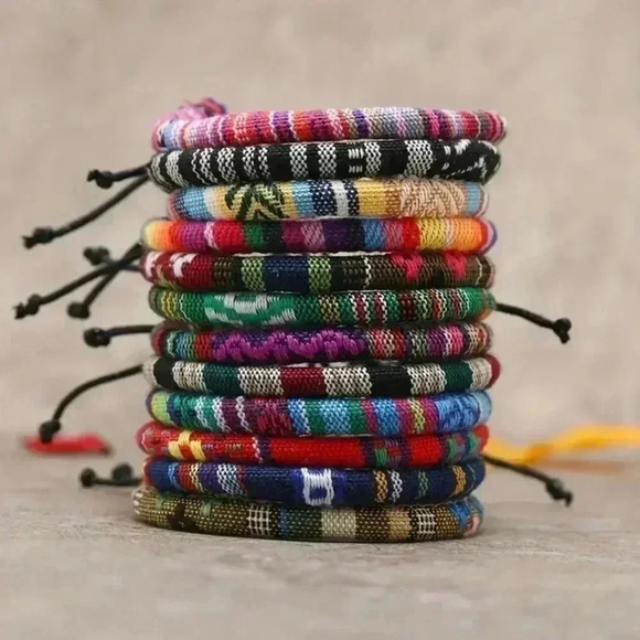 Hand Crafted Jewelry - Boho Woven Handmade Bracelet Set